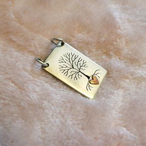 Sweet Tree of Life Pendant with Copper Heart